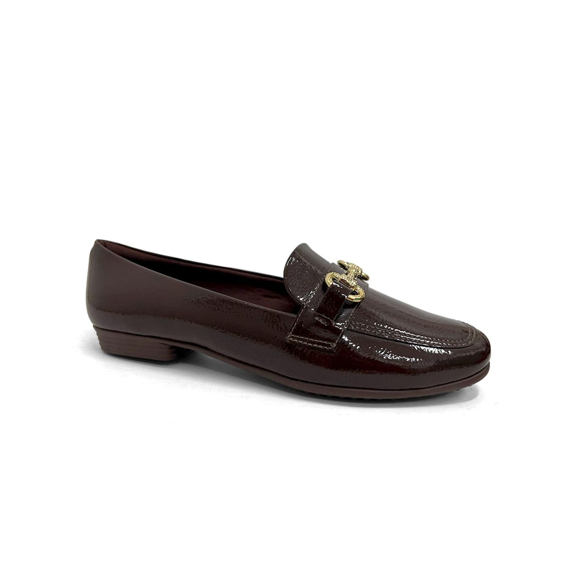 Sapato Piccadilly Mocassim Conforto 250275 Cacau Verniz