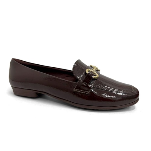 Sapato Piccadilly Mocassim Conforto 250275 Cacau Verniz