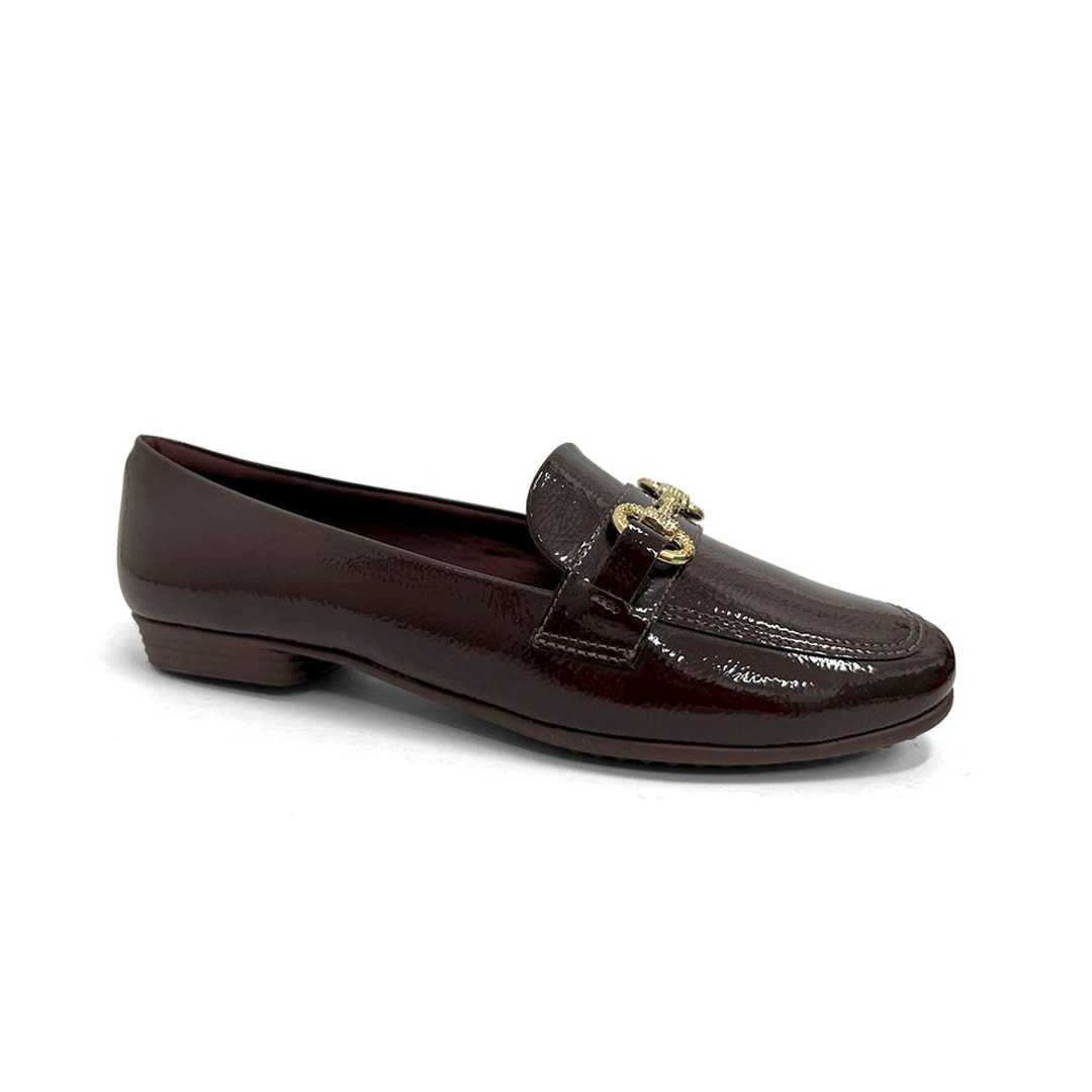 Sapato Piccadilly Mocassim Conforto 250275 Cacau Verniz Sapato Piccadilly Mocassim Conforto 250275 Cacau Verniz