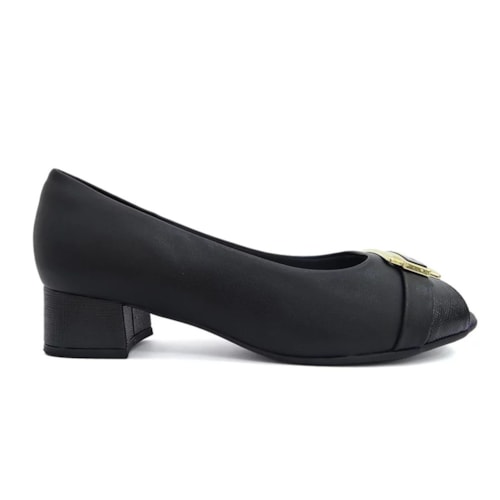 Sapato Piccadilly Peep Toe 114049 Preto