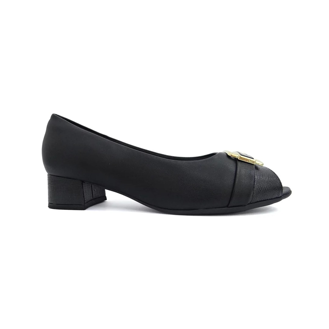 Sapato Piccadilly Peep Toe 114049 Preto