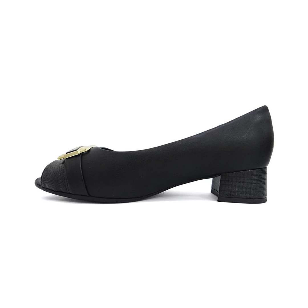 Sapato Piccadilly Peep Toe 114049 Preto Sapato Piccadilly Peep Toe 114049 Preto