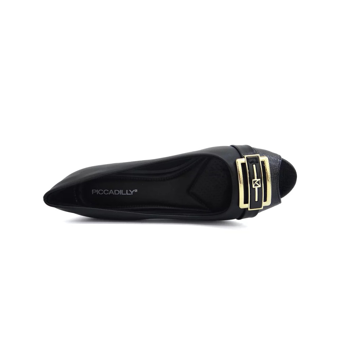 Sapato Piccadilly Peep Toe 114049 Preto Sapato Piccadilly Peep Toe 114049 Preto