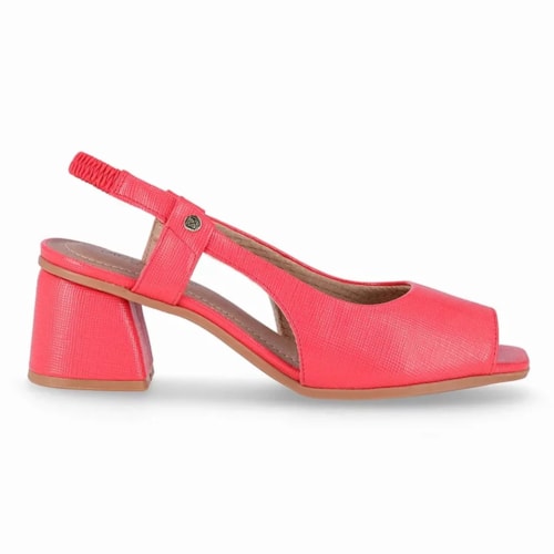 Sapato Piccadilly Peep Toe Salto Bloco 715019 Cereja