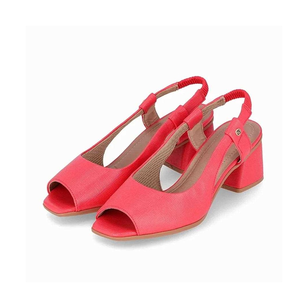 Sapato Piccadilly Peep Toe Salto Bloco 715019 Cereja