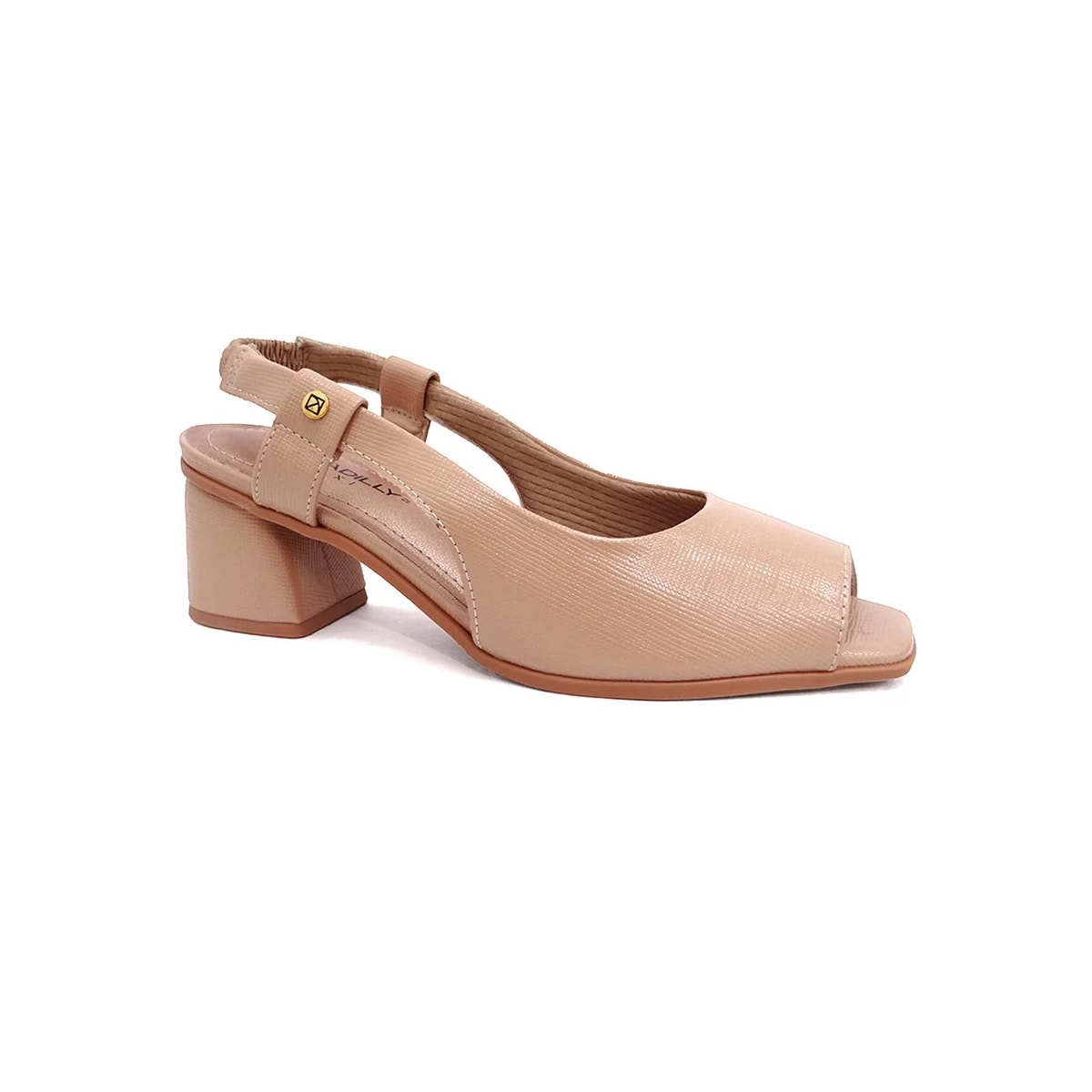 Sapato Piccadilly Peep Toe Salto Bloco 715019 Nude Claro Sapato Piccadilly Peep Toe Salto Bloco 715019 Nude Claro
