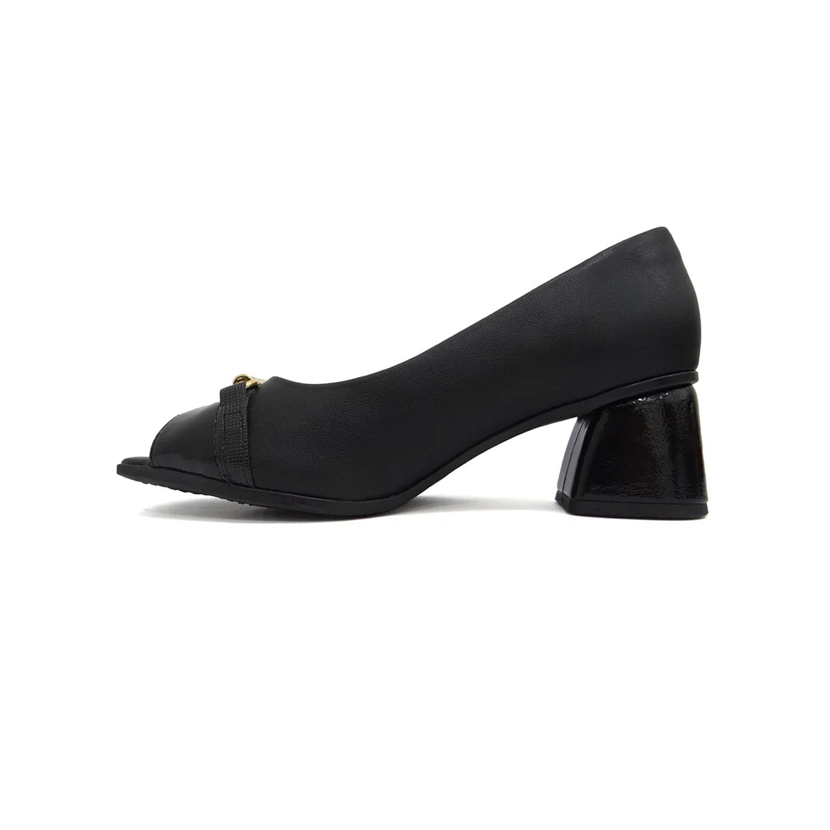 Sapato Piccadilly Peep Toe Salto Bloco 715020 Preto Sapato Piccadilly Peep Toe Salto Bloco 715020 Preto