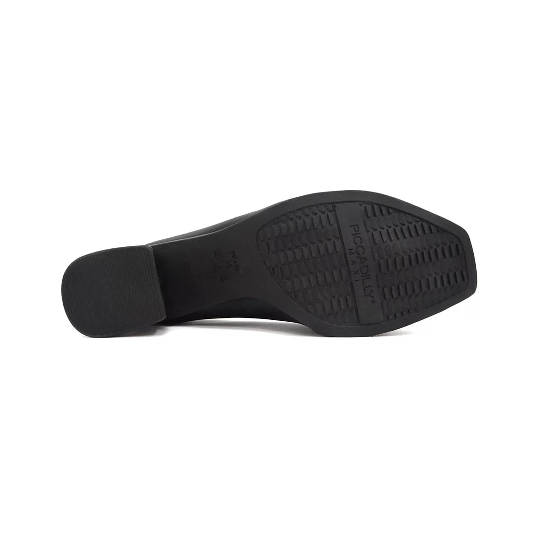 Sapato Piccadilly Peep Toe Salto Bloco 715020 Preto