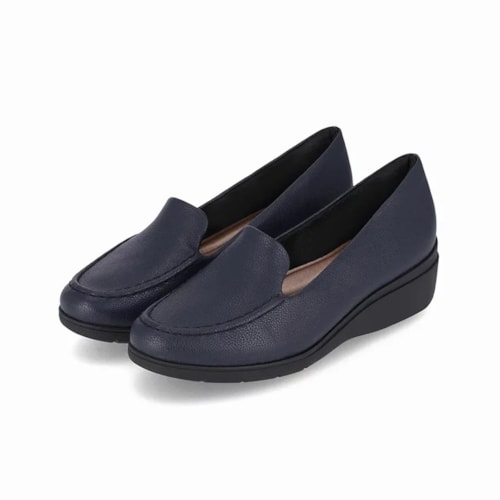 Sapato Piccadilly Salto Anabela 117117 Navy