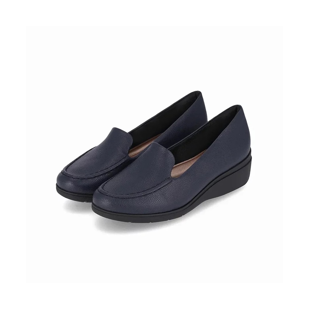 Sapato Piccadilly Salto Anabela 117117 Navy