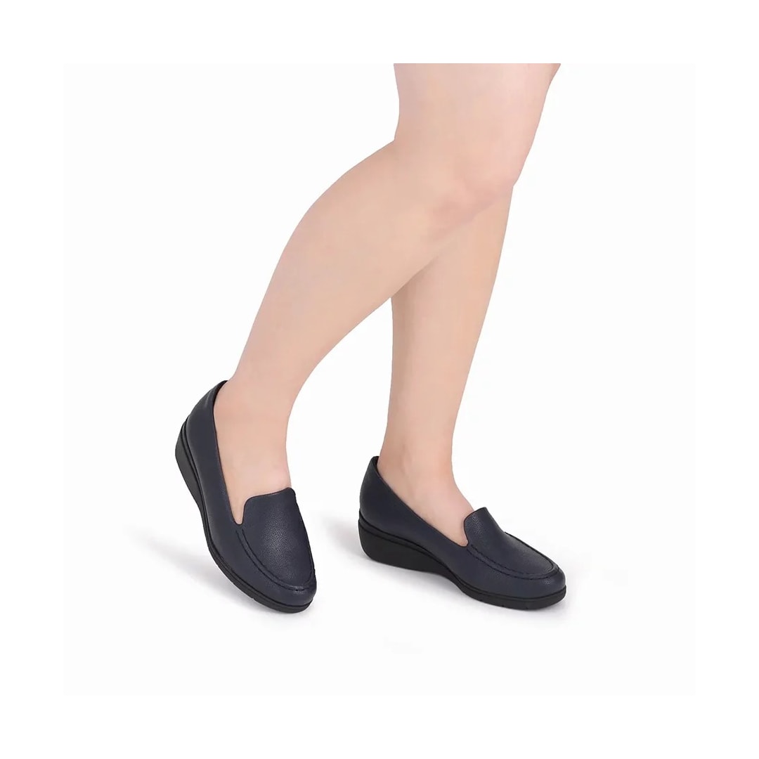 Sapato Piccadilly Salto Anabela 117117 Navy