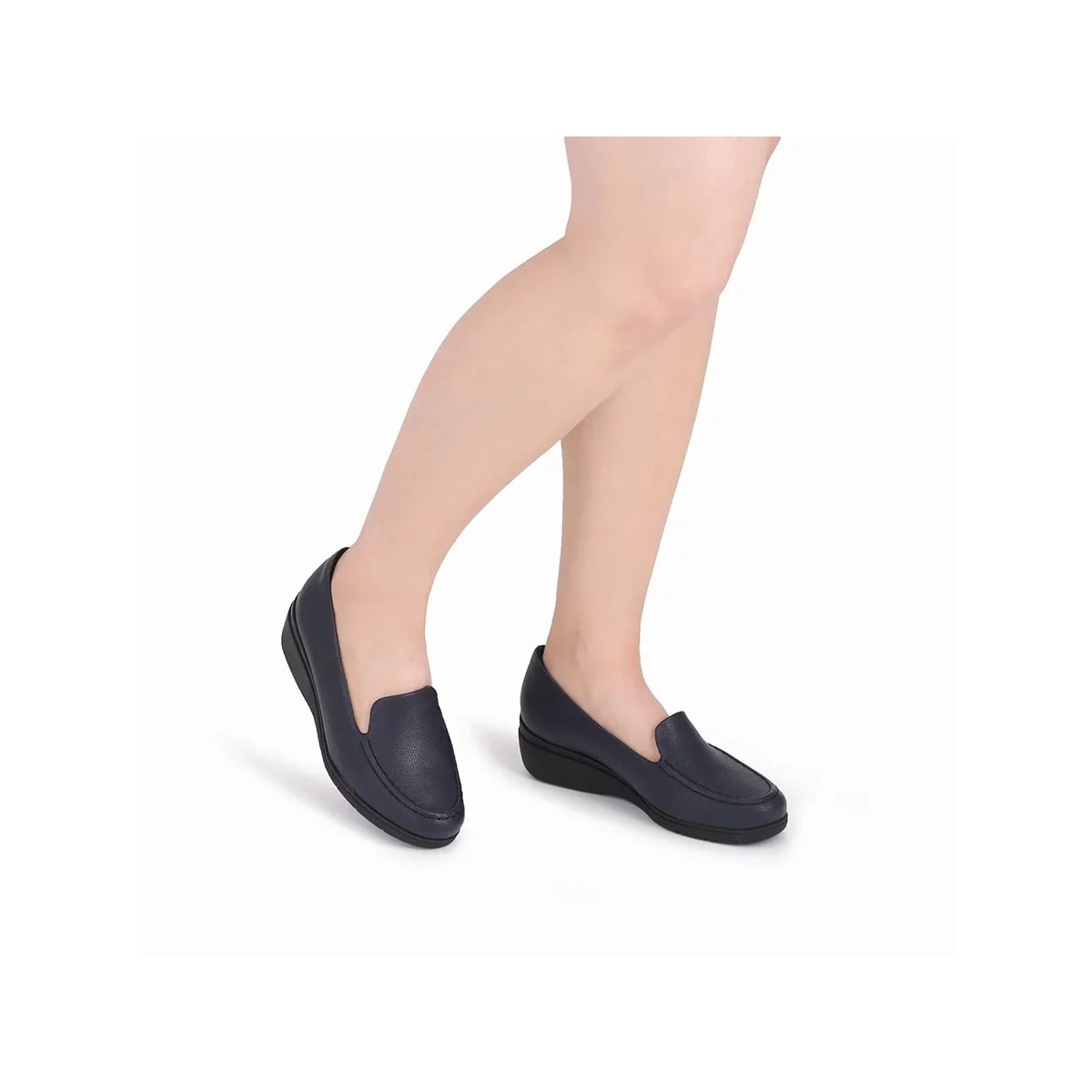 Sapato Piccadilly Salto Anabela 117117 Navy