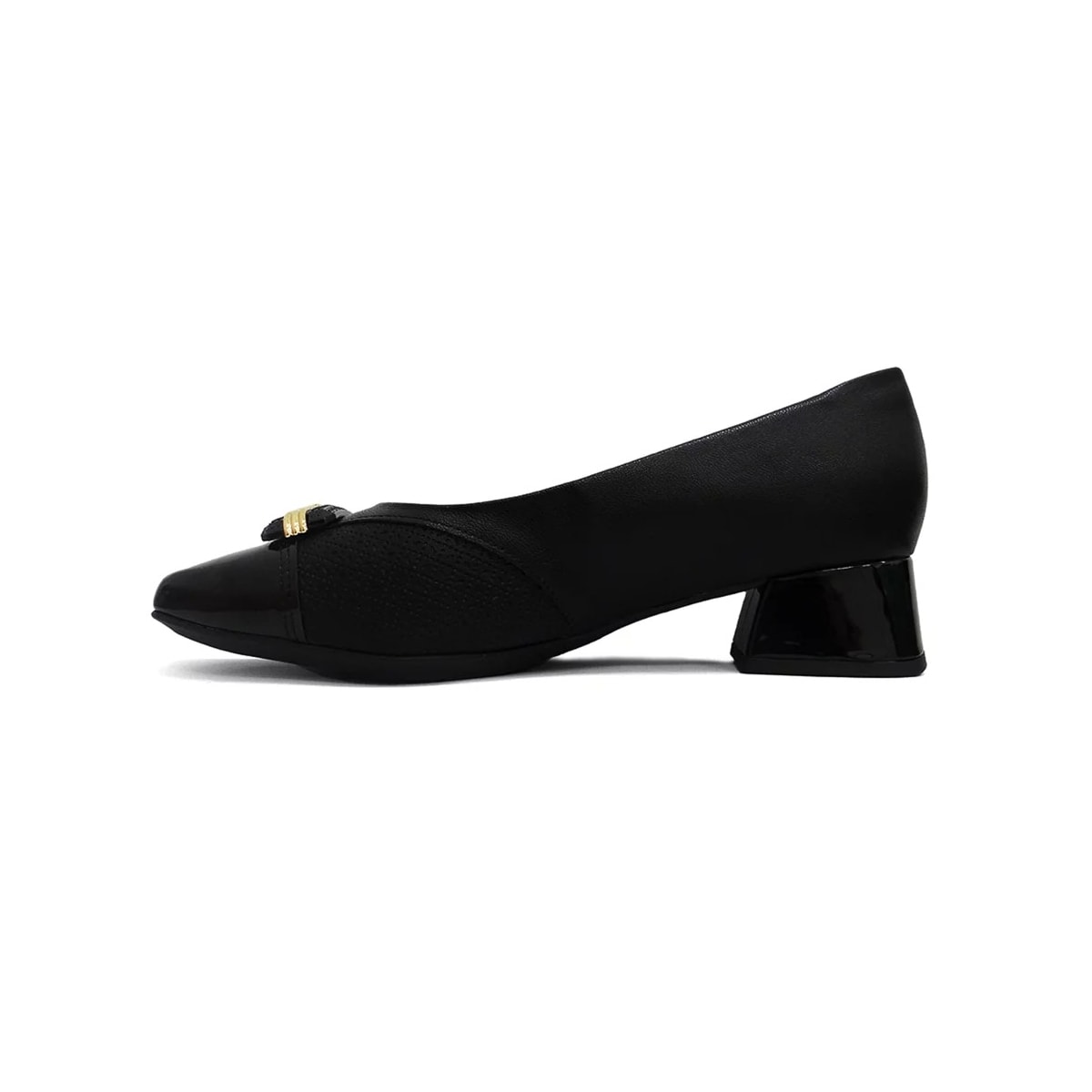 Sapato Piccadilly Salto Baixo 160078 Preto Sapato Piccadilly Salto Baixo 160078 Preto