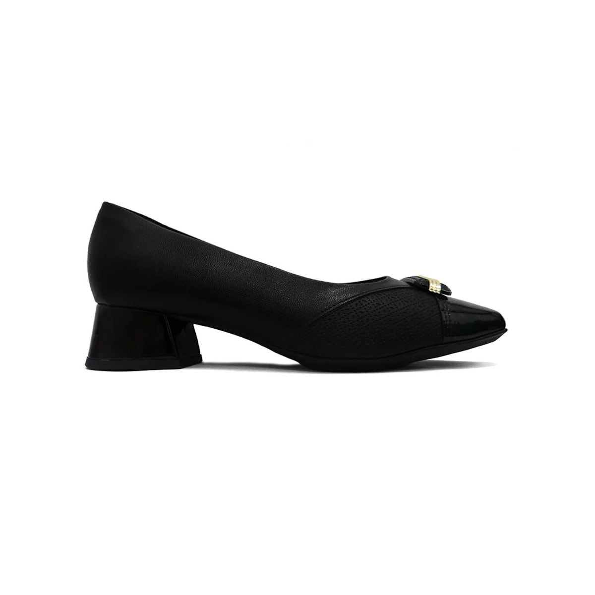 Sapato Piccadilly Salto Baixo 160078 Preto Sapato Piccadilly Salto Baixo 160078 Preto