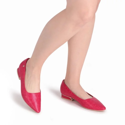 Sapato Piccadilly Salto Baixo 279004 Rosa Chiclete