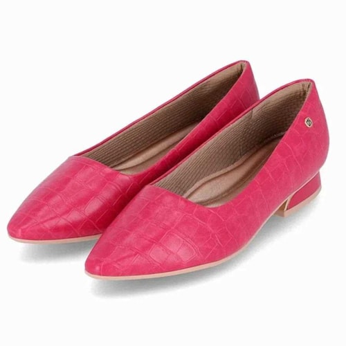 Sapato Piccadilly Salto Baixo 279004 Rosa Chiclete