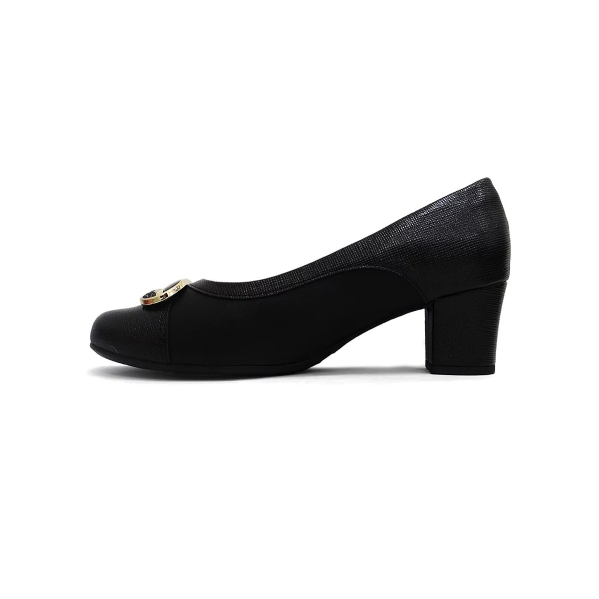 Sapato Piccadilly Salto Baixo Bloco 110165 Preto Sapato Piccadilly Salto Baixo Bloco 110165 Preto