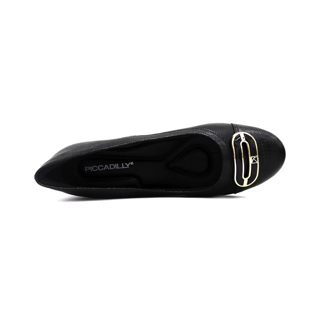 Sapato Piccadilly Salto Baixo Bloco 110165 Preto