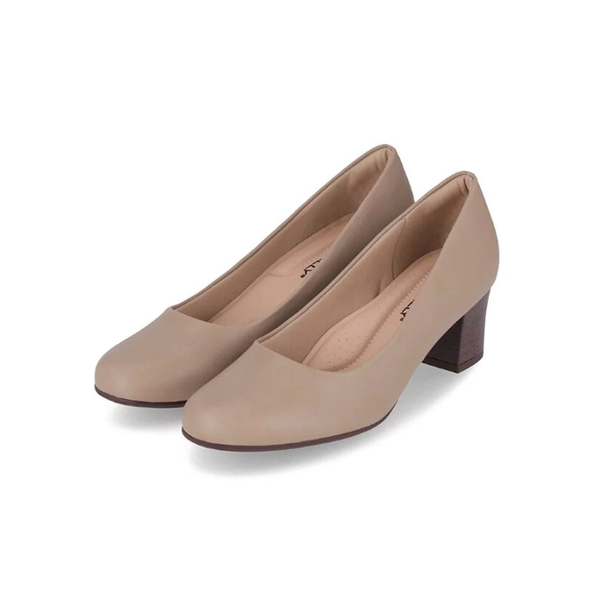 Sapato Piccadilly Salto Bloco 110072 Areia Sapato Piccadilly Salto Bloco 110072 Areia