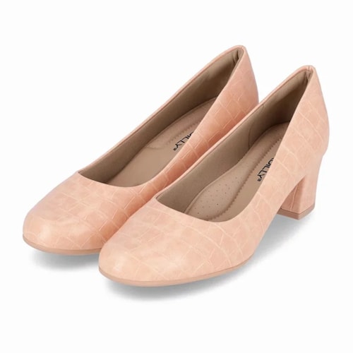 Sapato Piccadilly Salto Bloco 110072 Rose