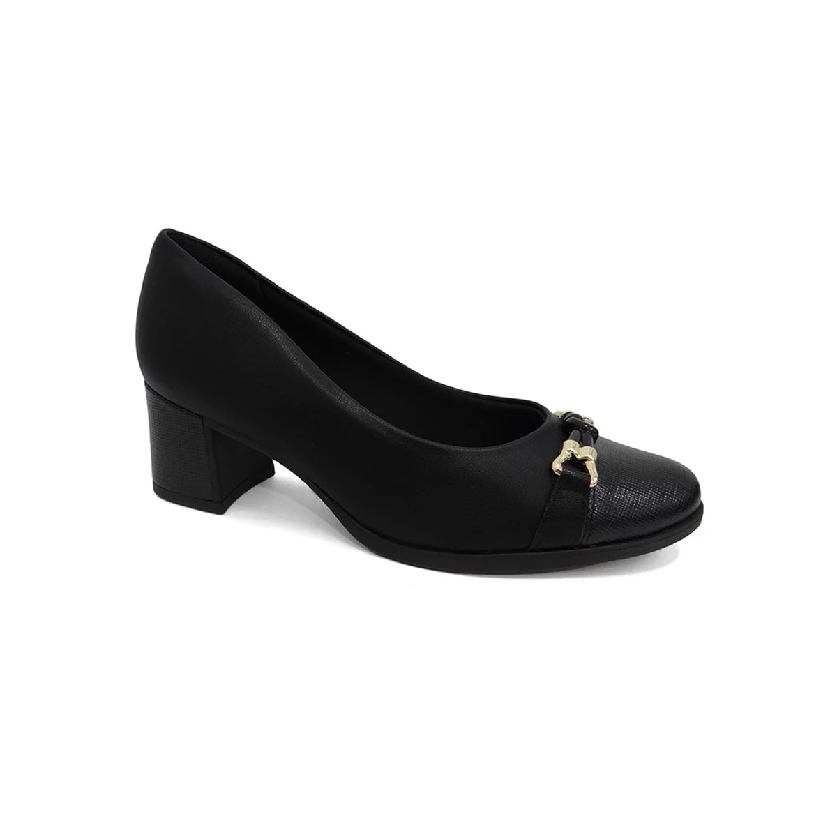 Sapato Piccadilly Salto Bloco 654046 Preto Sapato Piccadilly Salto Bloco 654046 Preto