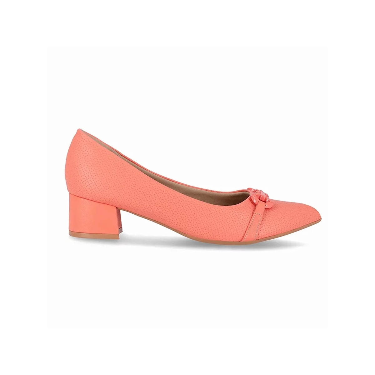 Sapato Piccadilly Salto Bloco 739050 Coral Sapato Piccadilly Salto Bloco 739050 Coral