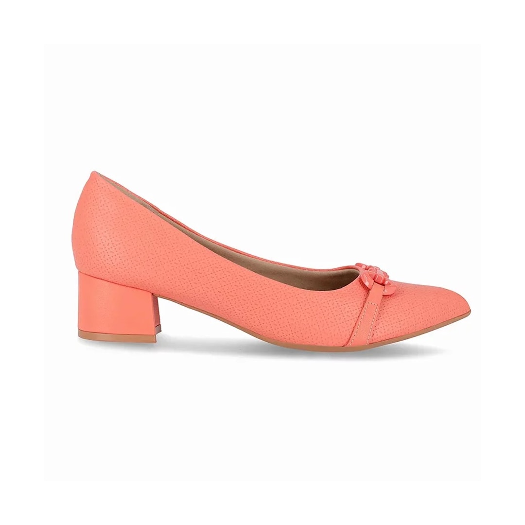 Sapato Piccadilly Salto Bloco 739050 Coral Sapato Piccadilly Salto Bloco 739050 Coral