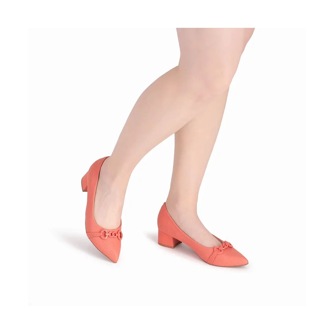 Sapato Piccadilly Salto Bloco 739050 Coral Sapato Piccadilly Salto Bloco 739050 Coral