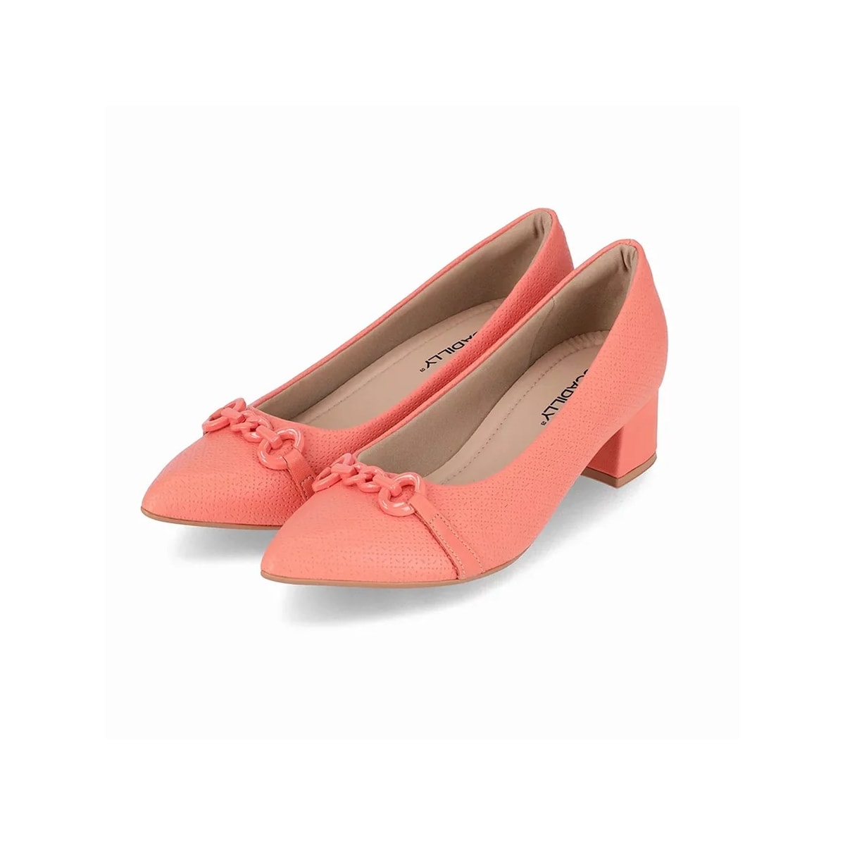 Sapato Piccadilly Salto Bloco 739050 Coral Sapato Piccadilly Salto Bloco 739050 Coral