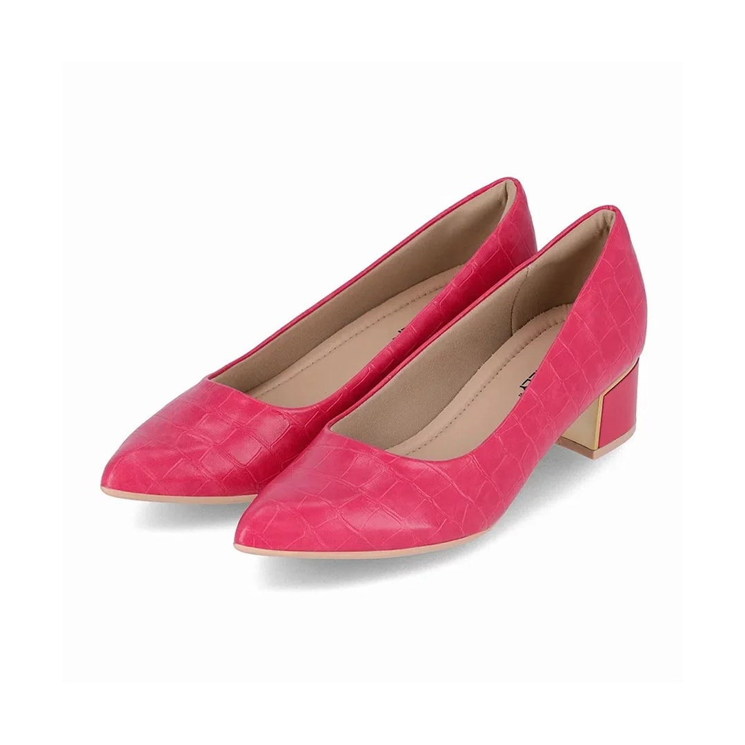 Sapato Piccadilly Salto Bloco 739115 Pitaya Sapato Piccadilly Salto Bloco 739115 Pitaya
