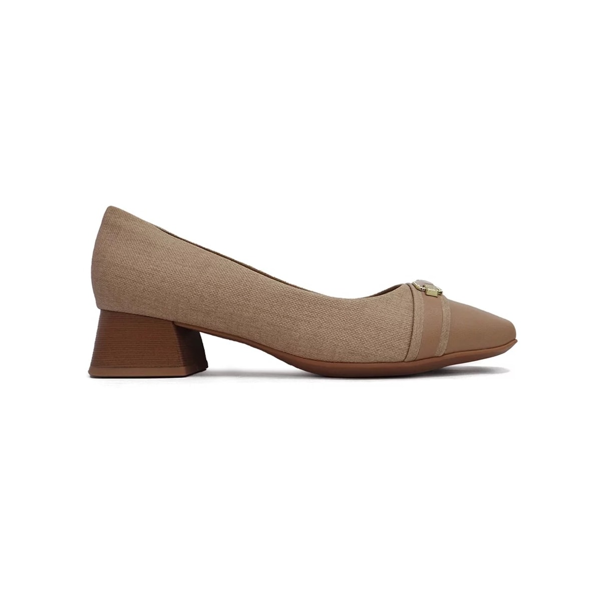 Sapato Piccadilly Salto Bloco Baixo 160077 Nude Claro Sapato Piccadilly Salto Bloco Baixo 160077 Nude Claro