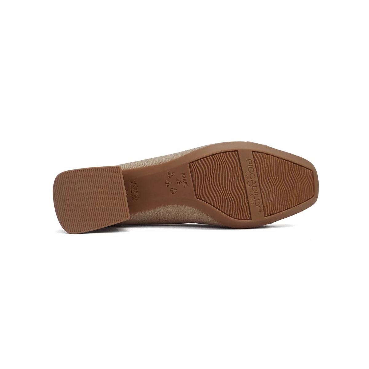 Sapato Piccadilly Salto Bloco Baixo 160077 Nude Claro Sapato Piccadilly Salto Bloco Baixo 160077 Nude Claro