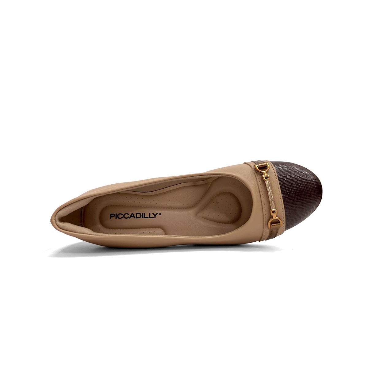 Sapato Piccadilly Salto Bloco Médio 110200 Nude Claro