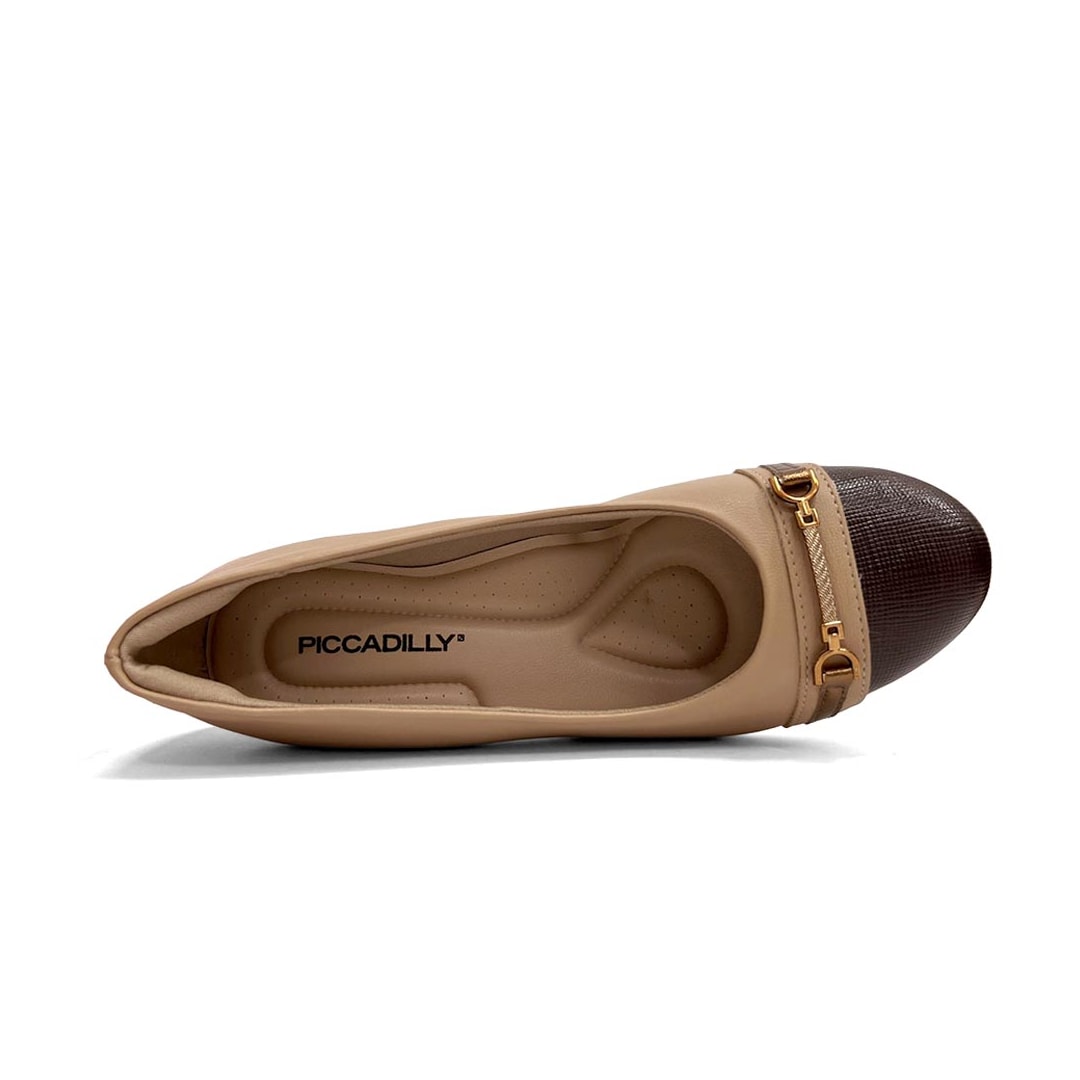 Sapato Piccadilly Salto Bloco Médio 110200 Nude Claro Sapato Piccadilly Salto Bloco Médio 110200 Nude Claro