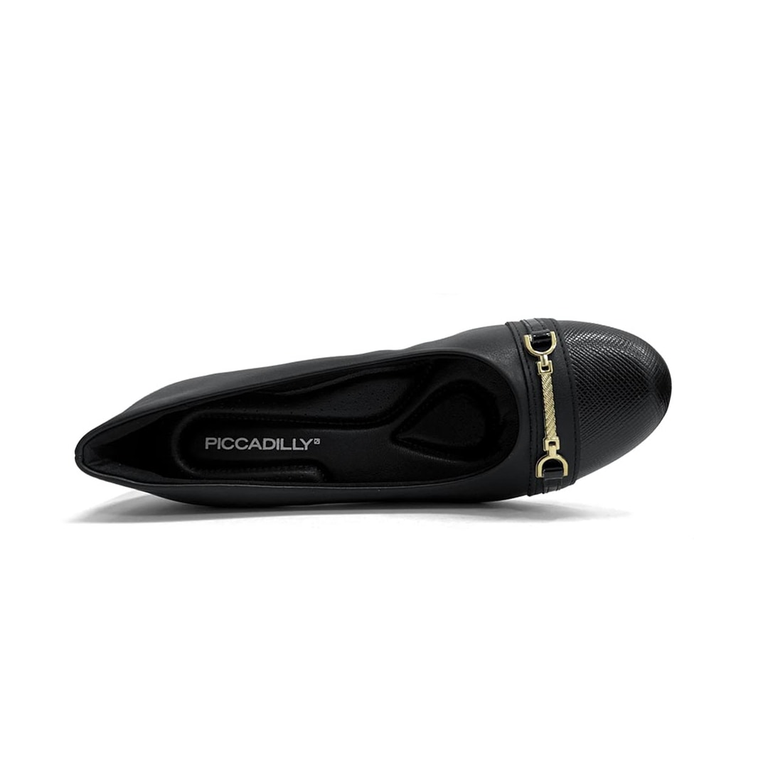 Sapato Piccadilly Salto Bloco Médio 110200 Preto