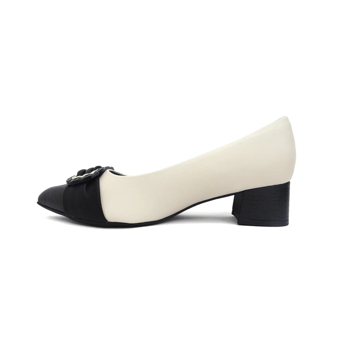 Sapato Piccadilly Scarpin Joanete 739039 Off White/Preto Sapato Piccadilly Scarpin Joanete 739039 Off White/Preto
