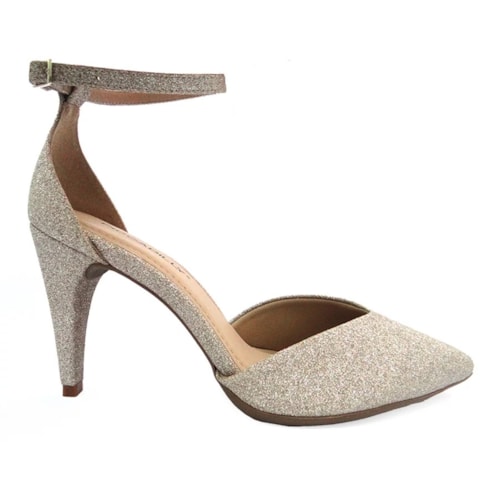 Detalhe - Sapato Piccadilly Scarpin Salto Alto 749040 Champagne