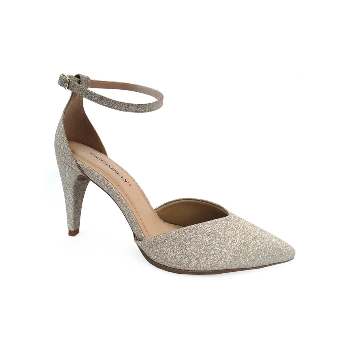 Sapato Piccadilly Scarpin Salto Alto 749040 Champagne Sapato Piccadilly Scarpin Salto Alto 749040 Champagne
