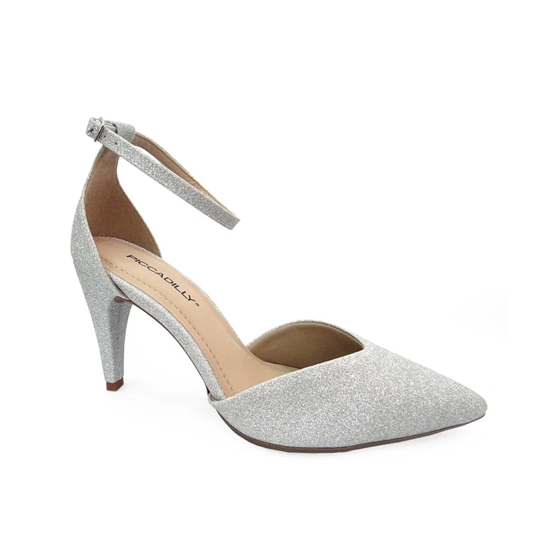 Sapato Piccadilly Scarpin Salto Alto 749040 Prata