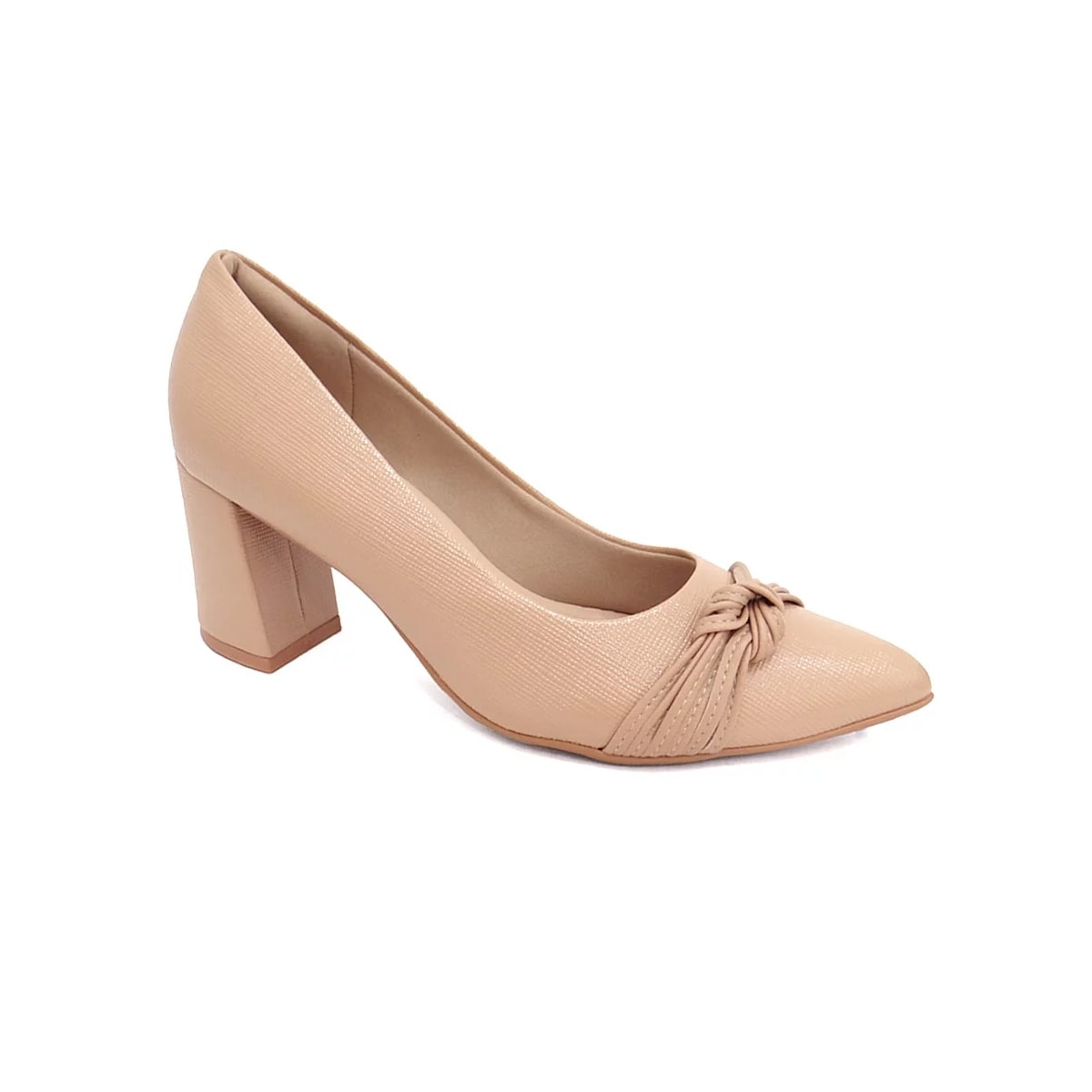 Sapato Piccadilly Scarpin Salto Bloco 745201 Nude Claro Sapato Piccadilly Scarpin Salto Bloco 745201 Nude Claro