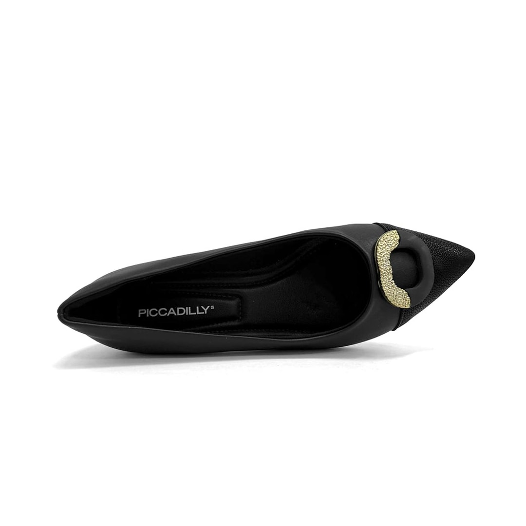 Sapato Piccadilly Scarpin Salto Bloco Médio 739101 Preto