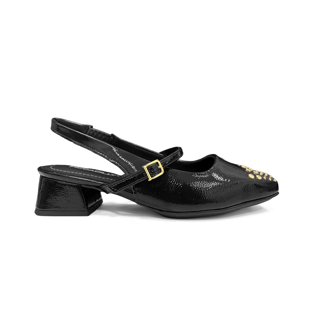 Sapato Piccadilly Slingback Boneca 160124 Preto Sapato Piccadilly Slingback Boneca 160124 Preto