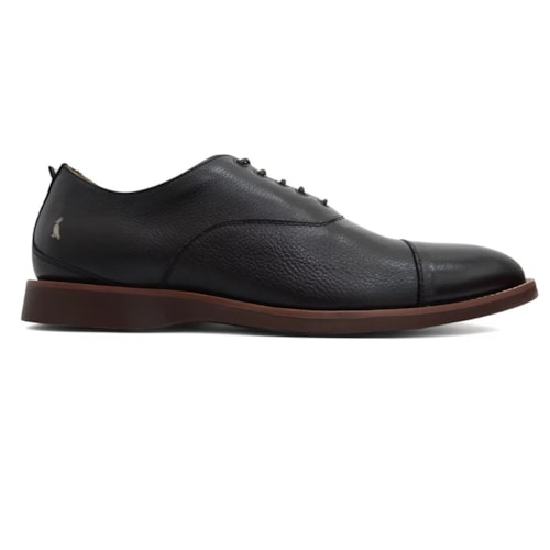 Detalhe - Sapato Reserva Oxford de Couro Genebra R75048 Preto