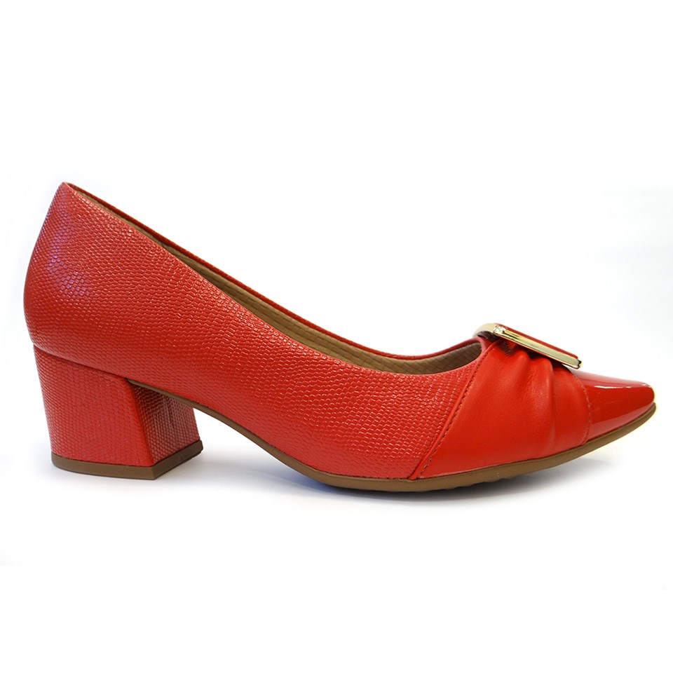 sapato vermelho confortavel
