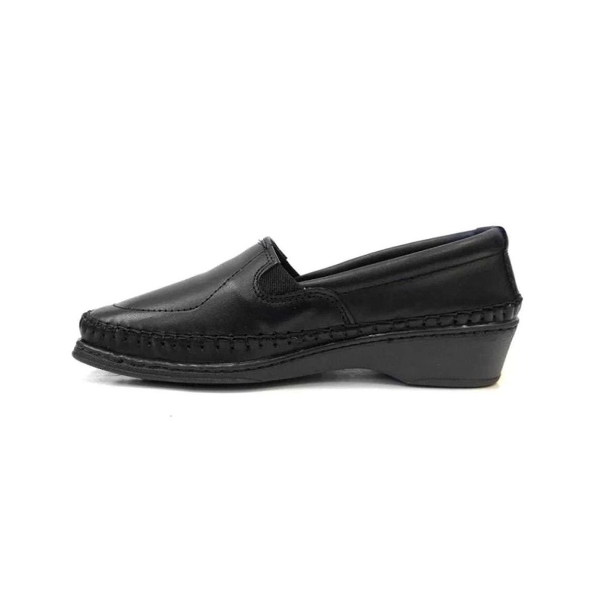 Sapato Styloflex Mocassim Feminino De Couro Conforto 021 Preto