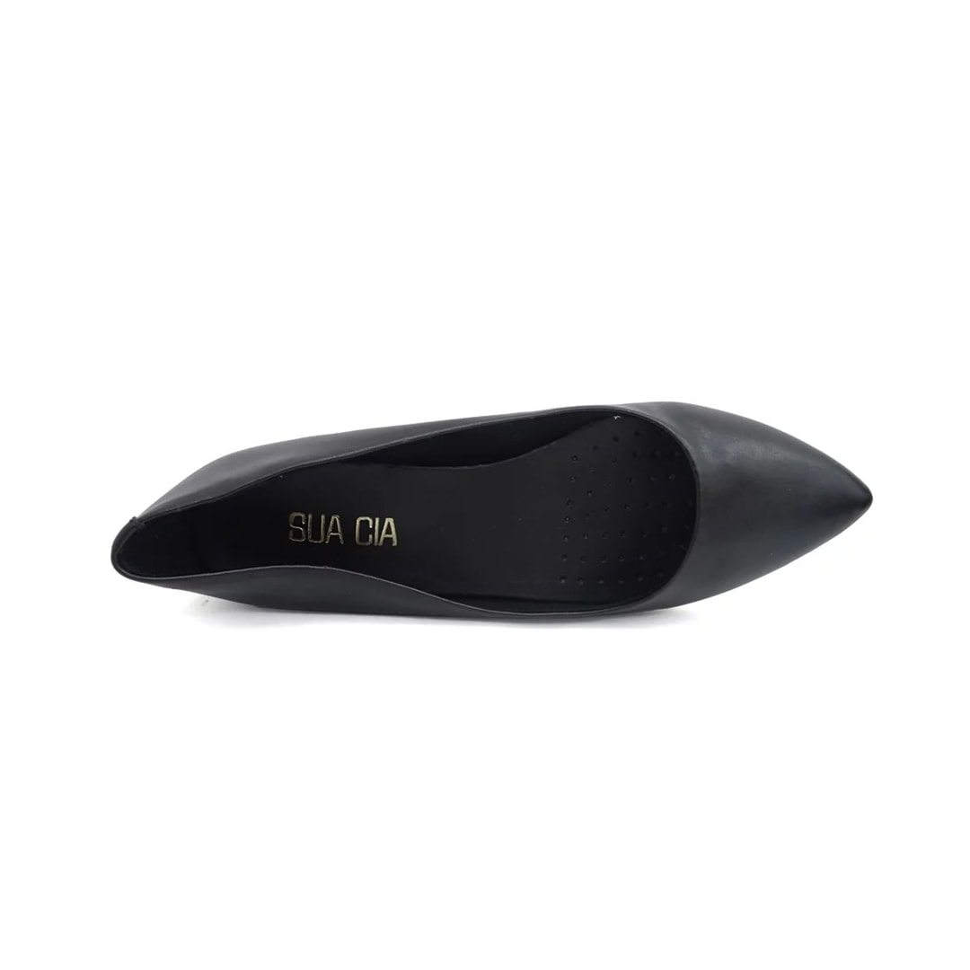 Sapato Sua Cia Baixo Bico Fino 8264.14022 Preto Sapato Sua Cia Baixo Bico Fino 8264.14022 Preto