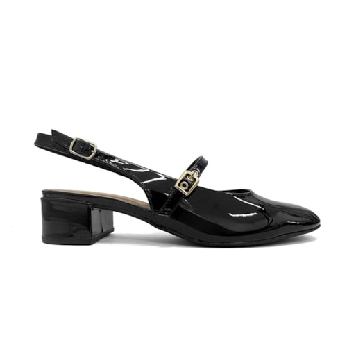 Detalhe - Sapato Sua Cia Slingback 8380.15965 Preto