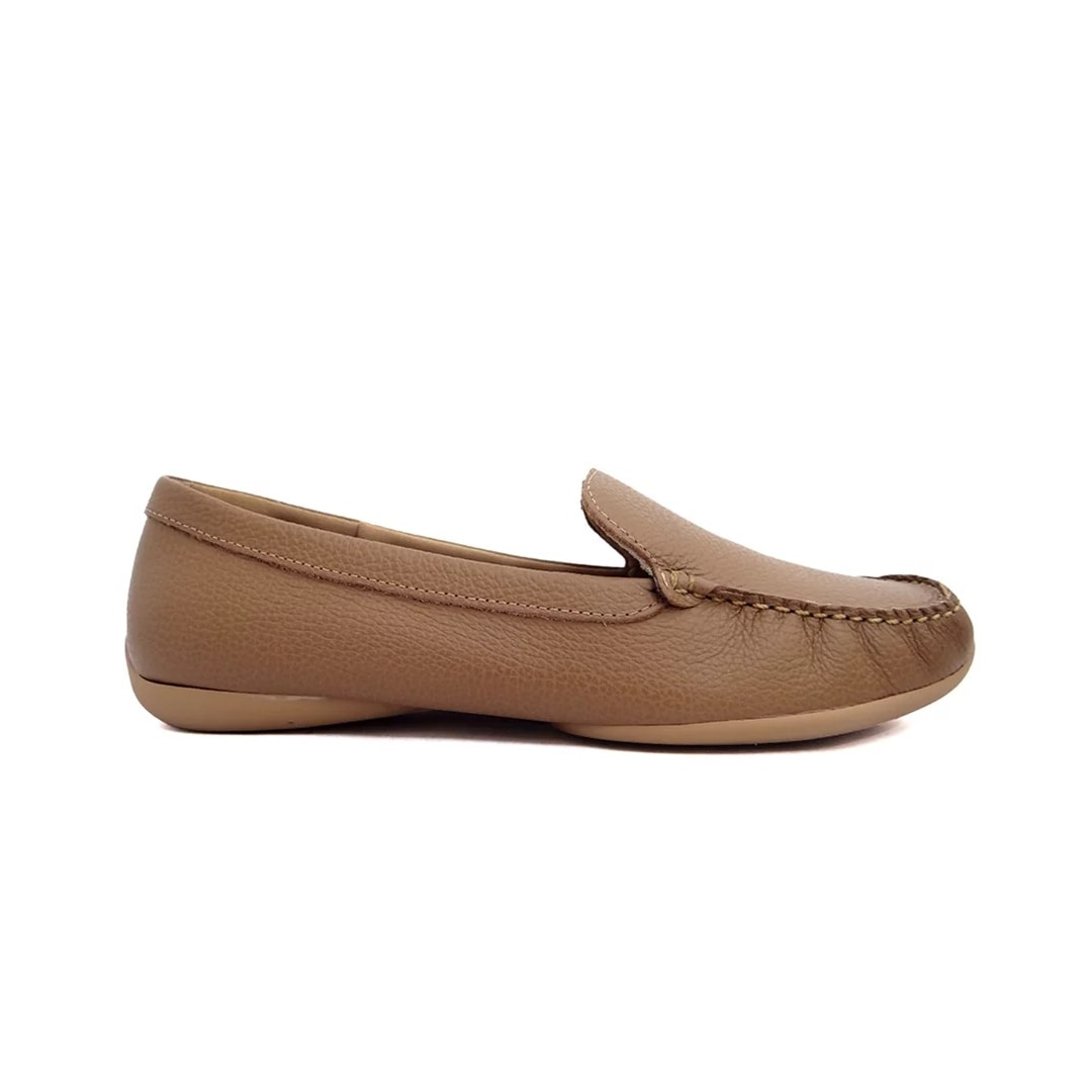 Sapato Usaflex Mocassim Feminino Couro Ad170 Camel Sapato Usaflex Mocassim Feminino Couro Ad170 Camel