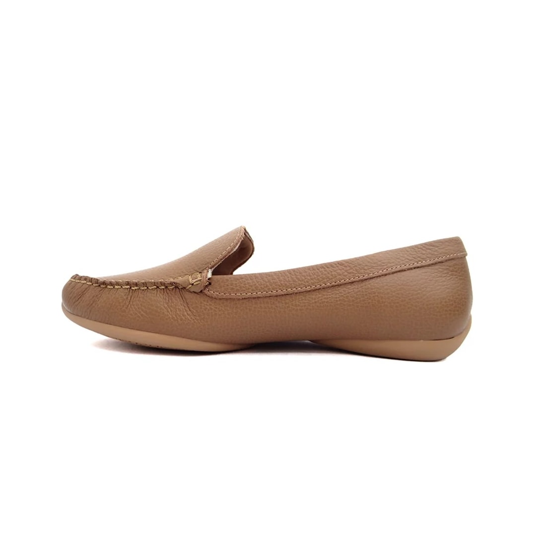 Sapato Usaflex Mocassim Feminino Couro Ad170 Camel