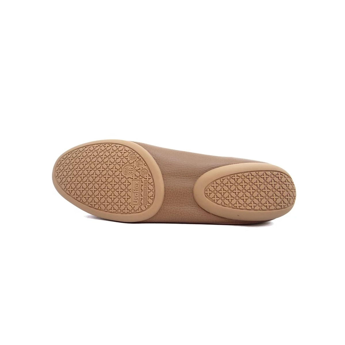 Sapato Usaflex Mocassim Feminino Couro Ad170 Camel